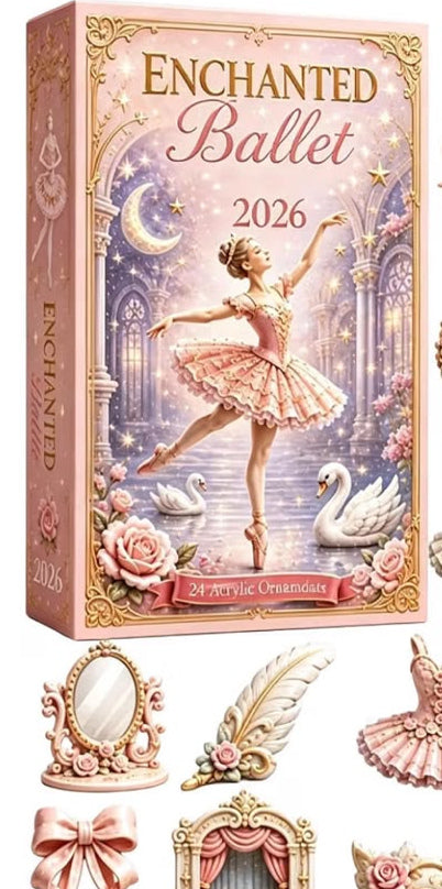 Confezione rosa e oro del calendario Enchanted Ballet 2026
